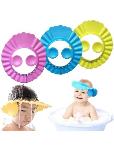 Gorro Visera de Ducha para Baño Bebé Niño Protege sus Ojos del shampoo