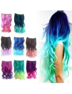Extensiones Cosplay Ondulada Cortina de cabello en degradee