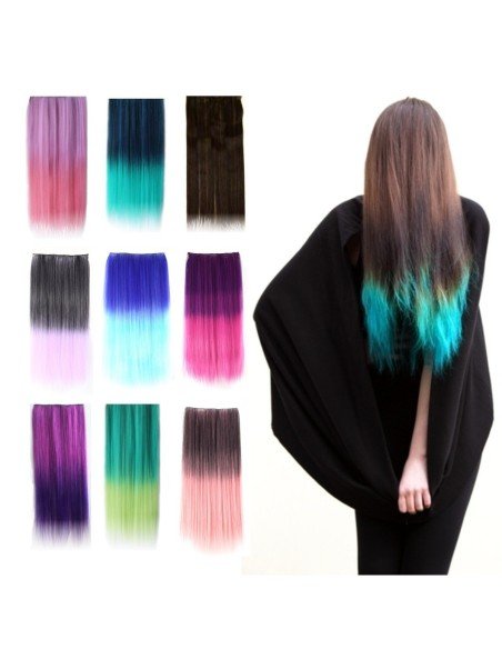 Extensiones Cosplay Lisa tipo Cortina de cabello en degradee 