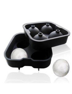 Molde de silicona para hacer 4 esferas de hielo 2"