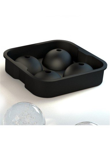 Molde de silicona para hacer 4 esferas de hielo 2"