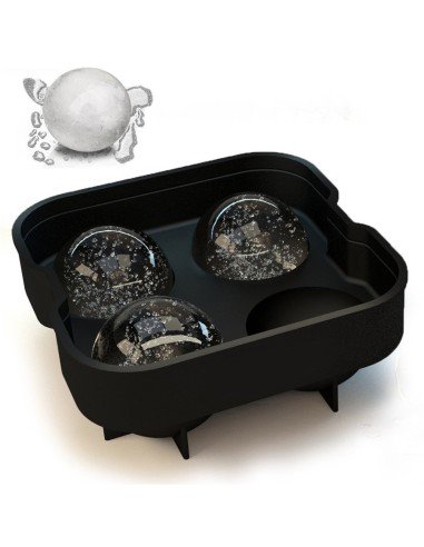Molde de silicona para hacer 4 esferas de hielo 2"