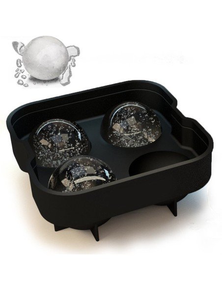 Molde de silicona para hacer 4 esferas de hielo 2" Molde de silicona para hacer 4 esferas de hielo 2"
