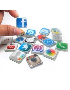 Iconos magnéticos iphone 5, iphone 4 apps para pegar en la nevera o en metales