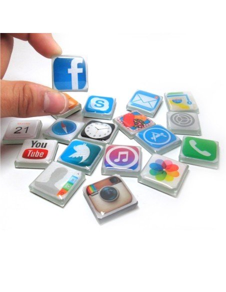 Iconos magnéticos iphone 5, iphone 4 apps para pegar en la nevera o en metales