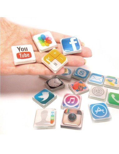 Iconos magnéticos iphone 5, iphone 4 apps para pegar en la nevera o en metales