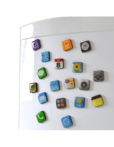 Iconos magnéticos iphone 5, iphone 4 apps para pegar en la nevera o en metales