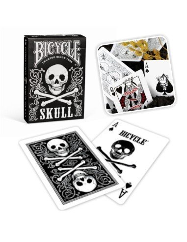 Juego de Cartas Bicycle Skull Playing Card diseño calavera Baraja Naipe Pocker importadas