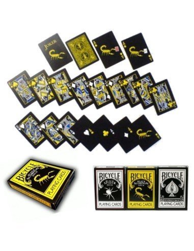 Juego de Cartas Bicycle Black Scorpion Playing Card mazo para trucos de Magia Pocker importada