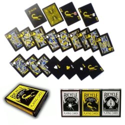 Juego de Cartas Bicycle Black Scorpion Playing Card mazo para trucos de Magia Pocker importada