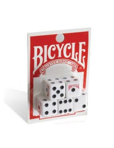 Juego de 5 dados Bicycle en acrílico de alta calidad