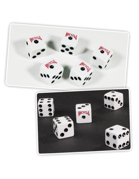 Juego de 5 dados Bicycle en acrílico de alta calidad