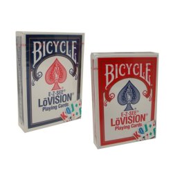 Juego de Cartas Bicycle E-Z See Lo Vision Rojo visión reducida