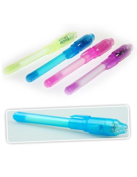 Lapicero mágico, esfero con tinta invisible, se revela con la luz UV Lapicero mágico, esfero con tinta invisible, se revela con la luz UV