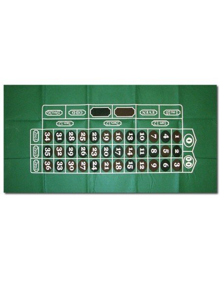 Paño para Juegos de azar, verde Ruleta y Esferódromo 36 x 72 pulg