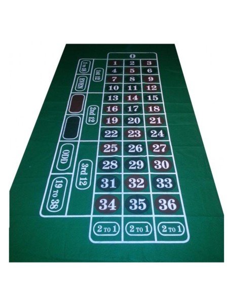 Paño para Juegos de azar, verde Ruleta y Esferódromo 36 x 72 pulg Paño para Juegos de azar, verde Ruleta y Esferódromo 36 x 72 pulg