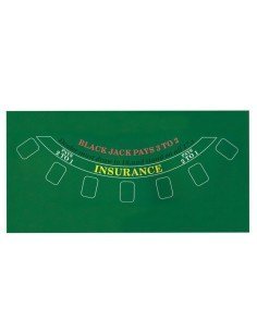 Paño de Pocker de 7 puestos, verde o azul, estampado 36 x 72 pulgadas