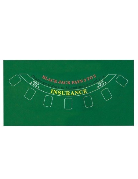 Paño de Pocker de 7 puestos, verde o azul, estampado 36 x 72 pulgadas