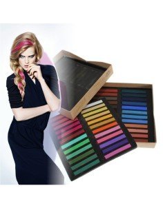 Caja de 48 Tizas tinte temporal Hair Chalk para Cabello Mecha Mechones 2