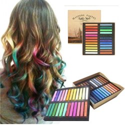 Caja de 48 Tizas tinte temporal Hair Chalk para Cabello Mecha Mechones
