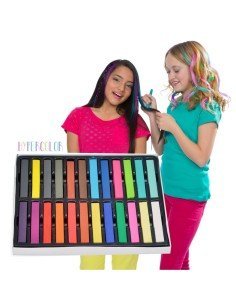 Caja de 24 Tizas tinte temporal Hair Chalk el Cabello Mecha Mechones