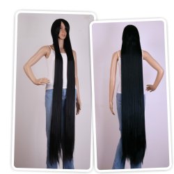Peluca Lisa de 1.5mts extra larga cabello liso y resiste temperatura