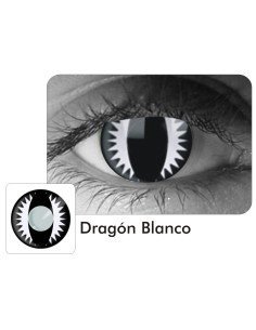 Lentes Locos Dragón Blanco Crazy Lentes Halloween