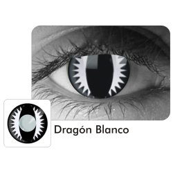 Lentes Locos Dragón Blanco Crazy Lentes Halloween