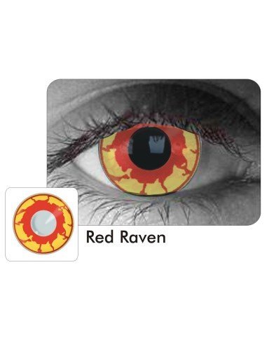 Lentes Halloween Crazy Red Raven Infierno
