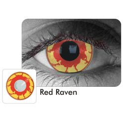 Lentes Halloween Crazy Red Raven Infierno