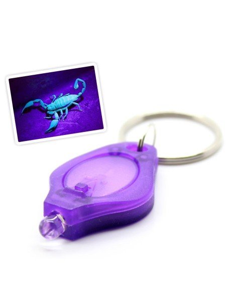 Llavero Led UV UltraVioleta luz Negra probador de billetes