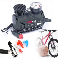 Mini compresor de Aire para auto 12V 300PSI neumáticos con boquillas gratis