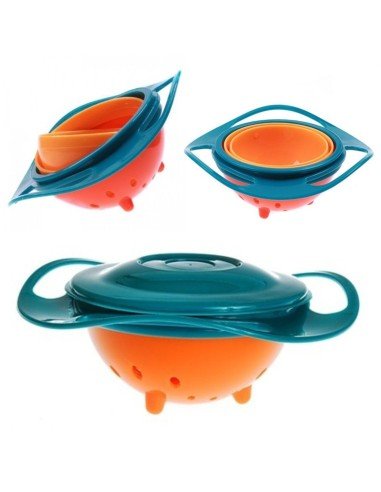 Plato Gyro Bowl 360 Anti-derrame Comida Bebé Niños tazón giratorio
