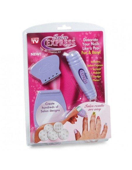 Kit Salon Express para estampado decoración Uñas Salon Xpress Nail Art