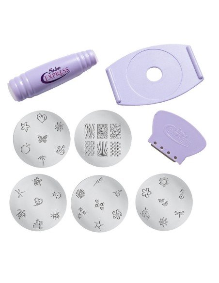 Kit Salon Express para estampado decoración Uñas Salon Xpress Nail Art