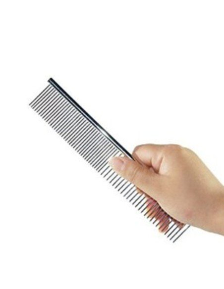 Peine Metálico para Mascotas de cerdas en acero inoxidable, pelo largo Peine Metálico para Mascotas de cerdas en acero inoxidable, pelo largo