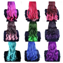 Cortina de Cabello Ondulada Degradee Gris a Plata