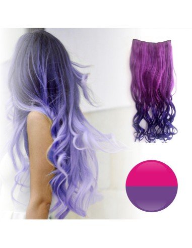 Cortina de Cabello Ondulada Degradee  Púrpura a Morado