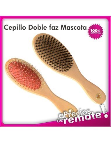 Cepillo Doble Faz para Mascotas, Cepillo y peine ideal para Pelo Largo liso