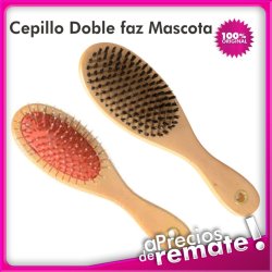 Cepillo Doble Faz para Mascotas, Cepillo y peine ideal para Pelo Largo liso