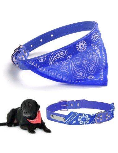 Collar con Pañoleta para Mascotas Grandes correa bandana perro