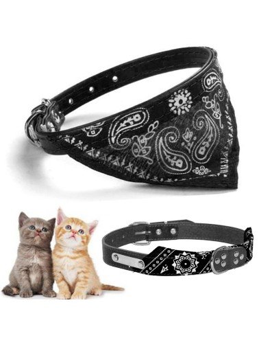 Collar con Pañoleta para Mascotas Pequeñas correa bandana perro o gato