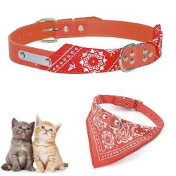 Collar con Pañoleta para Mascotas Pequeñas correa bandana perro o gato