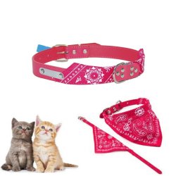 Collar con Pañoleta para Mascotas Pequeñas correa bandana perro o gato