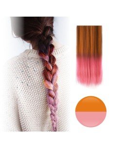 Cortina de Cabello Lisa Degradee Extensión Naranja a Palo de Rosa