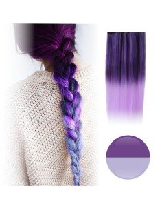 Cortina de Cabello Lisa Degradee Extensión Violeta a Lila