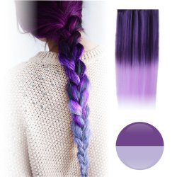 Cortina de Cabello Lisa Degradee Extensión Violeta a Lila
