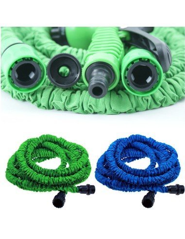 Manguera Retráctil X Hose de 15 mts con Pistola de 7 funciones