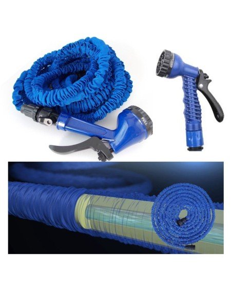Manguera Retráctil X Hose de 15 mts con Pistola de 7 funciones