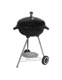 Parrilla Carbon Esmaltada Grande con Ruedas, Tapa y Reloj de Temperatura ideal para camping BBQ 2